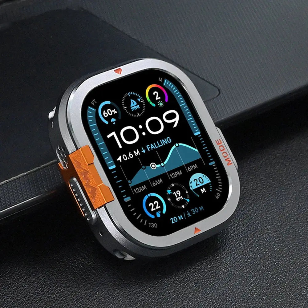 Coque de protection au design en titane pour Apple Watch Series 11 10 Ultra 4 3 2 1, protection 46mm 49mm | Sulvida
