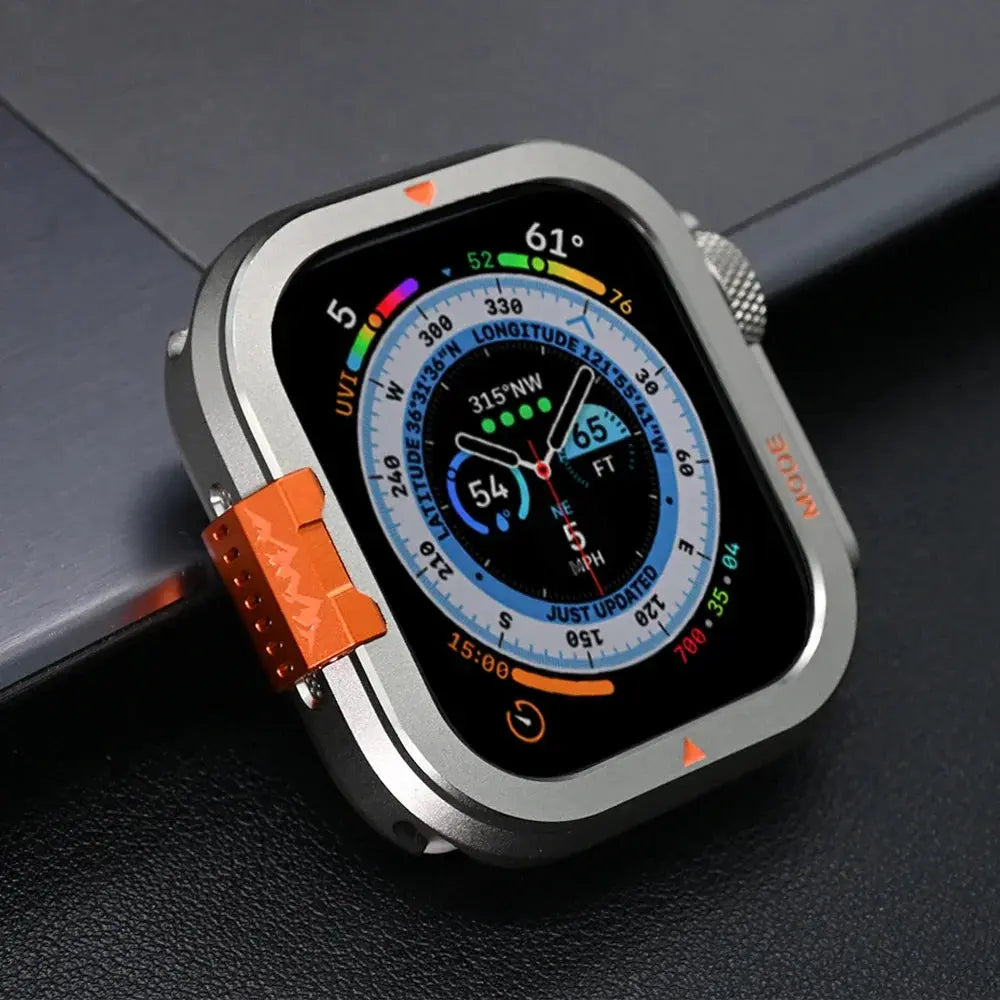 Coque de protection au design en titane pour Apple Watch Series 11 10 Ultra 4 3 2 1, protection 46mm 49mm | Sulvida