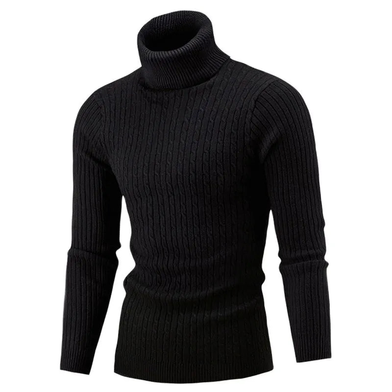 Heren Coltrui met Kabelpatroon Warm Gebreide Trui Moderne Pasvorm Comfortabel Winter Knitwear Tijdloos | Sulvida