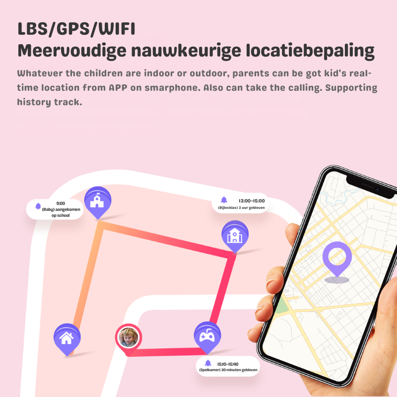 Smartwatch voor Kinderen met Locatietracking en Videobellen – 4G GPS Horloge met SOS-functie en Touchscreen | Sulvida