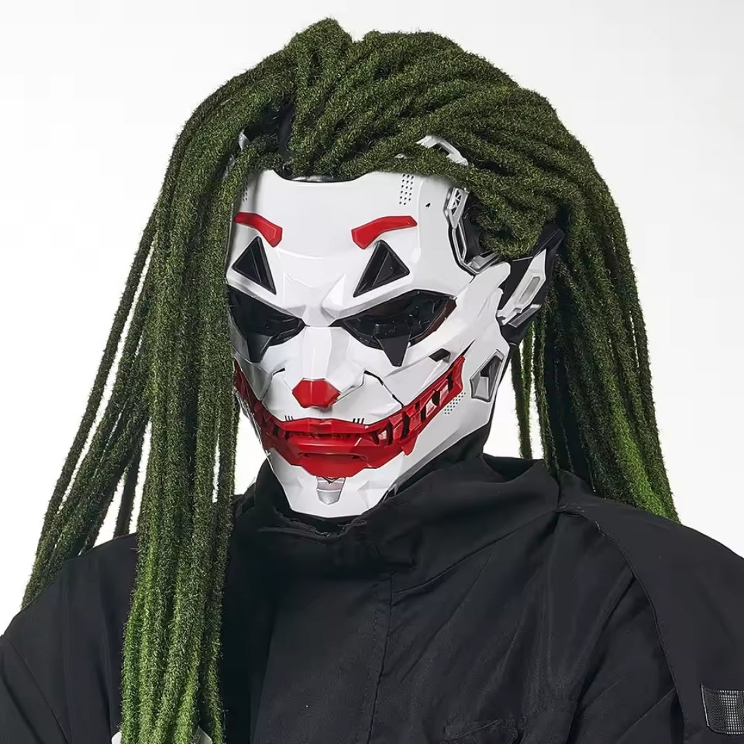 Cyberpunk Clown Masker Volledig Gezicht Cosplay Horror Themafeest Verkleedmasker Halloween Joker Party | Sulvida