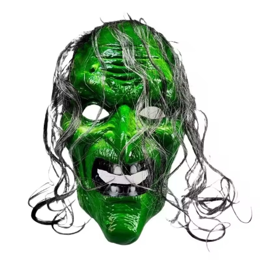 Heksenmasker Halloween Volwassenen Mystiek PVC Horror Gezichtsmasker Verkleedparty Cosplay Tovenares | Sulvida