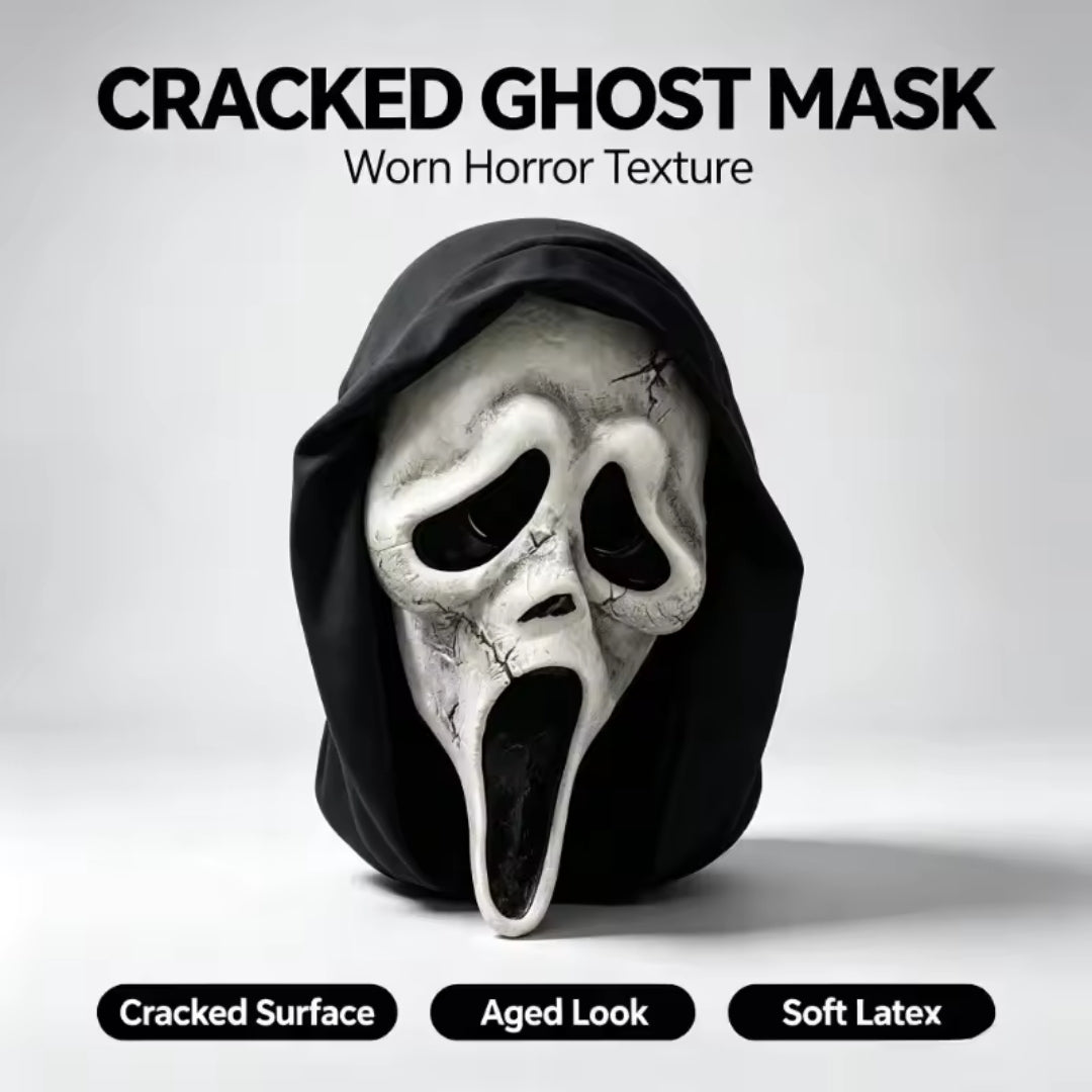 Griezelmasker Volledig Gezicht Horror Wit voor Halloween Cosplay Themafeest Volwassenen Verkleedpartij | Sulvida