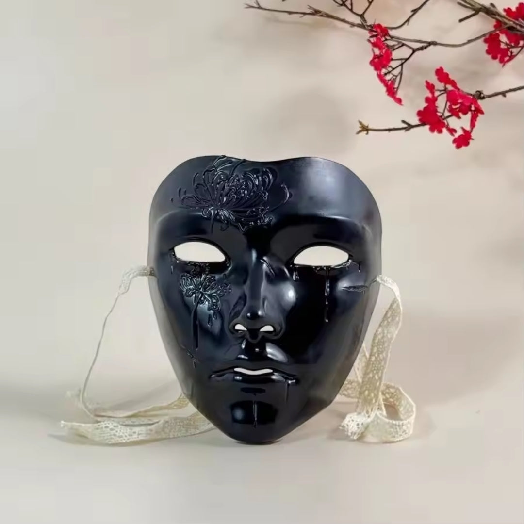 Volledige Gezichtsmasker Traditioneel Chinees Cosplay Horror Carnaval Themafeest Kostuum Zilver Zwart Beige | Sulvida