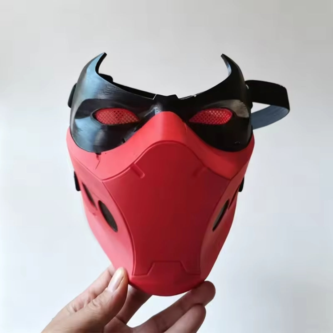 Cosplay Halfmasker Superheld Stijl Rood Kunststof Feestmasker voor Themafeesten Halloween Karakterkostuum | Sulvida