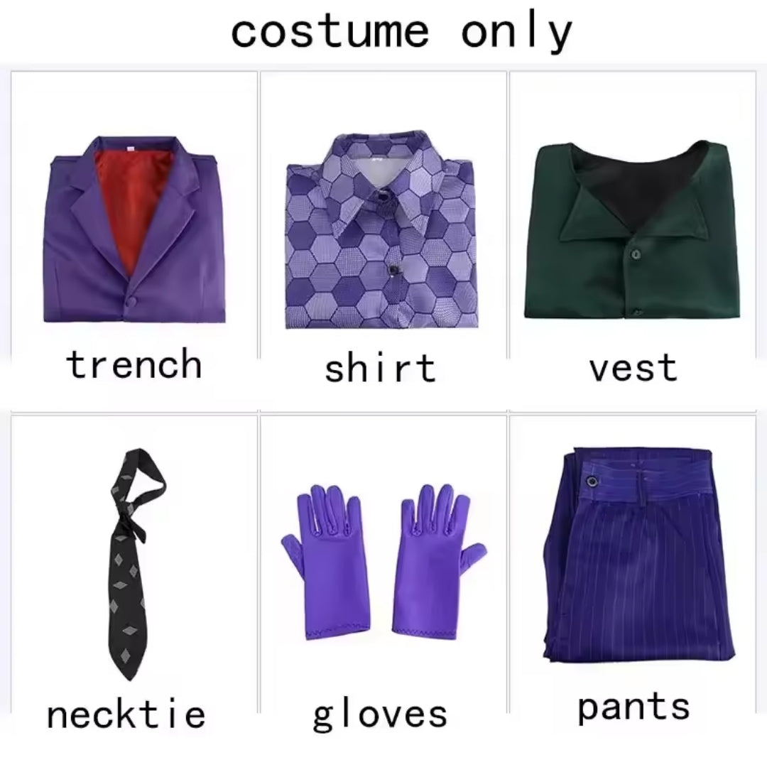 Clownskostuum Volwassenen Compleet Paars Gelaagd Verkleedoutfit Halloween Carnaval Cosplay Feest Party | Sulvida