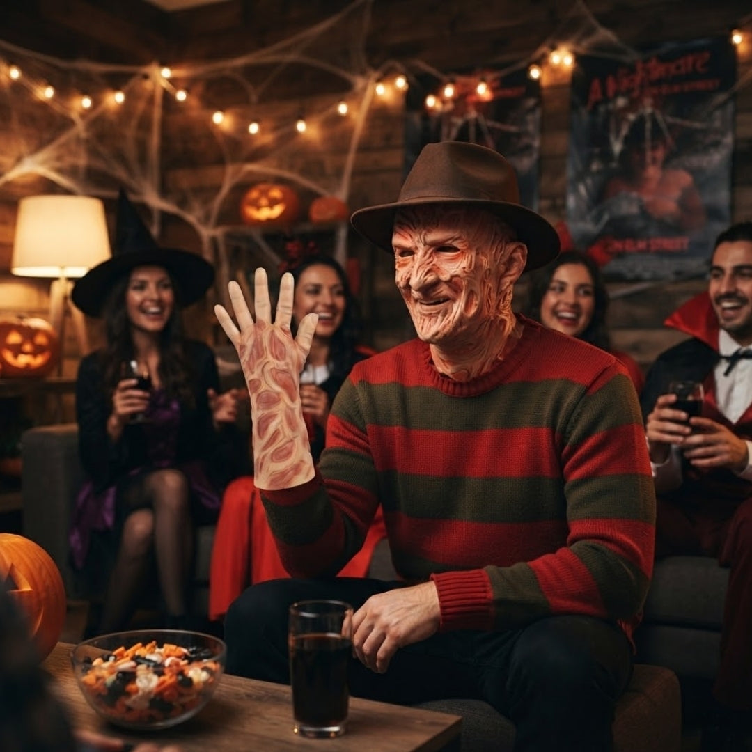 Horror Verkleedset met Gezichtsmasker en Klauwendhandschoen voor Volwassenen Halloween Cosplay Griezelfeest | Sulvida