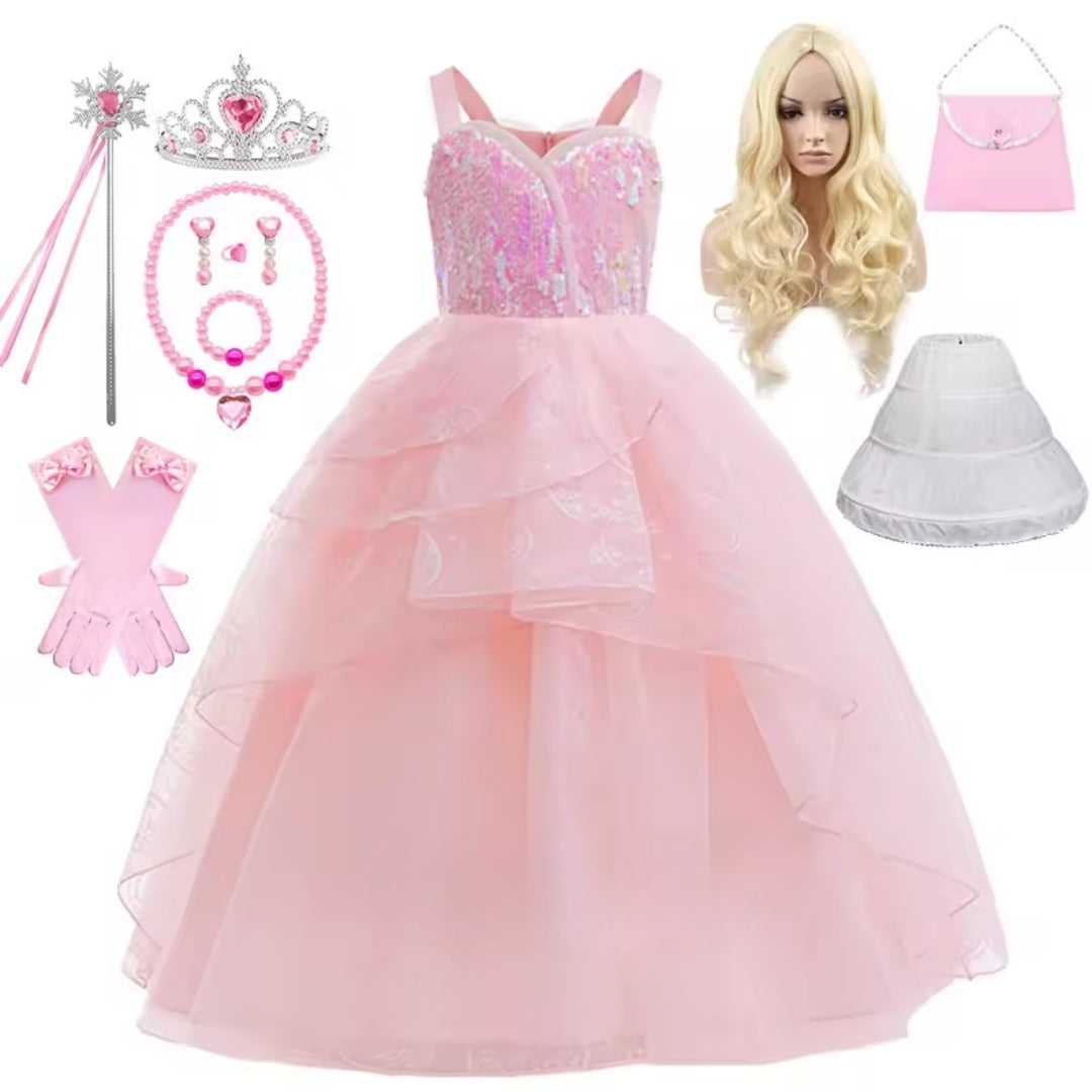 Heksenjurk met Hoed voor Kinderen Fantasie Verkleedkleding Feestoutfit Halloween Carnaval Cosplay Kostuum | Sulvida