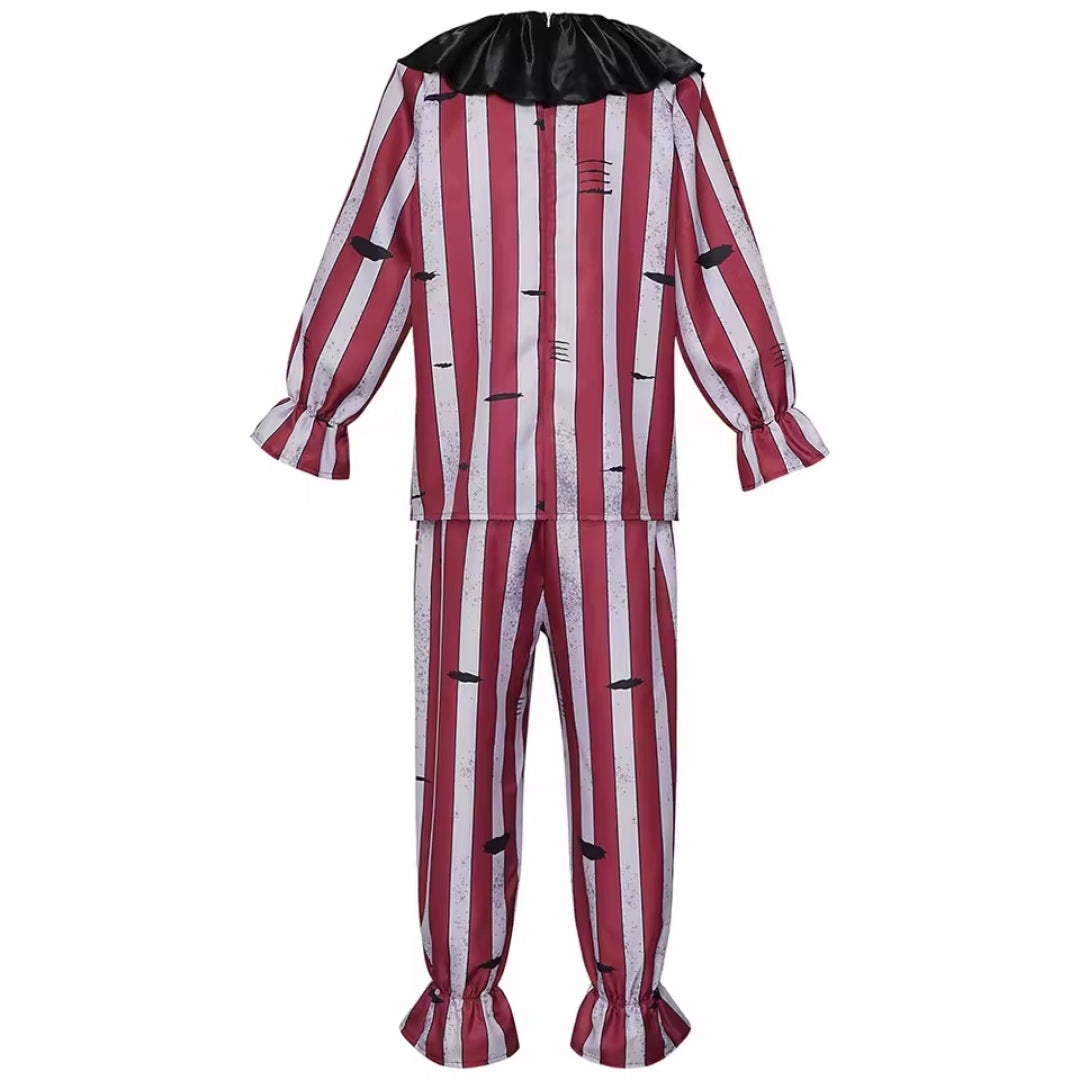 Horrorclown Verkleedpak Heren Polyester Demonenpak Carnaval Themafeest Halloween Griezel Kostuum Party | Sulvida