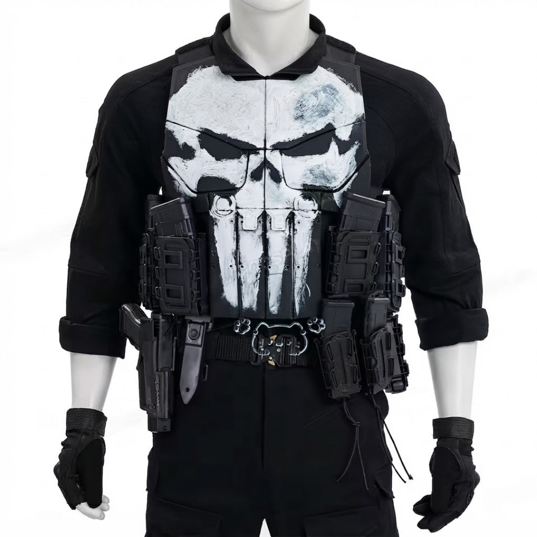 Tactisch Cosplay Kostuum Volwassenen Schedel Zwart Uniseks Halloween Themafeest Polyester Verkleedkleding | Sulvida