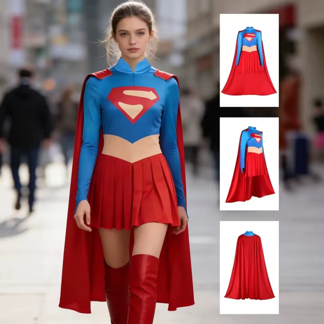 Heldinnen Jumpsuit met Cape voor Verkleedpartijen Carnaval Cosplay Thema-evenementen Dames Heren Kostuum | Sulvida