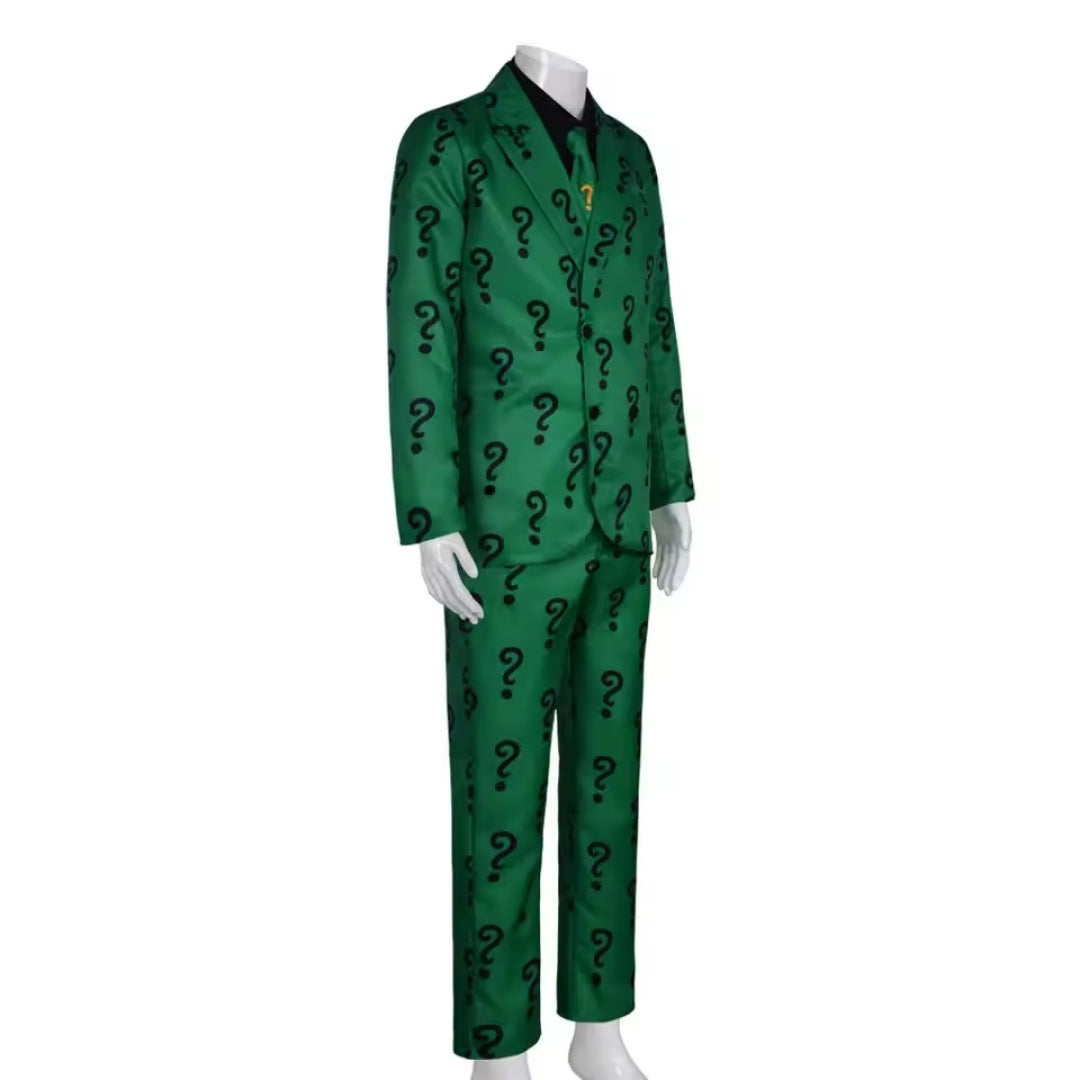 Schurk Cosplay Set Heren Compleet Groen Kostuum Verkleedoutfit 4-delig met Hoed Halloween Carnaval Feest | Sulvida