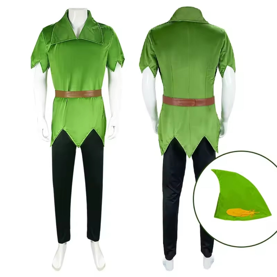 Fantasie Kostuum met Hoed voor Volwassenen Groen Polyester Carnaval Halloween Themafeesten Verkleedkleding | Sulvida