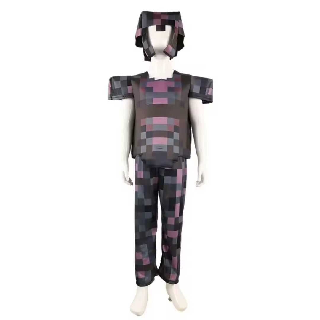 Pixelgame Verkleedkostuum voor Kinderen | Jongens & Meisjes | Compleet Outfit Set | Feesten & Halloween | Sulvida
