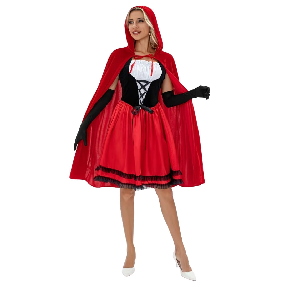 Sprookjeskostuum Driedelig Set met Cape en Handschoenen voor Dames Verkleedfeest Halloween Carnaval Prinsessen | Sulvida