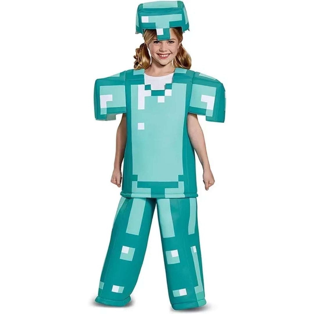 Pixelgame Verkleedkostuum voor Kinderen | Jongens & Meisjes | Compleet Outfit Set | Feesten & Halloween | Sulvida