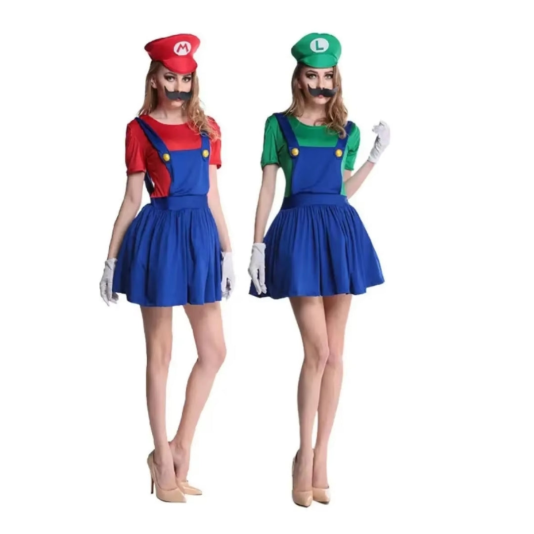 Loodgieter Verkleedkostuum voor Volwassenen – Compleet met Pet en Snor – Halloween Carnaval Feestkleding | Sulvida