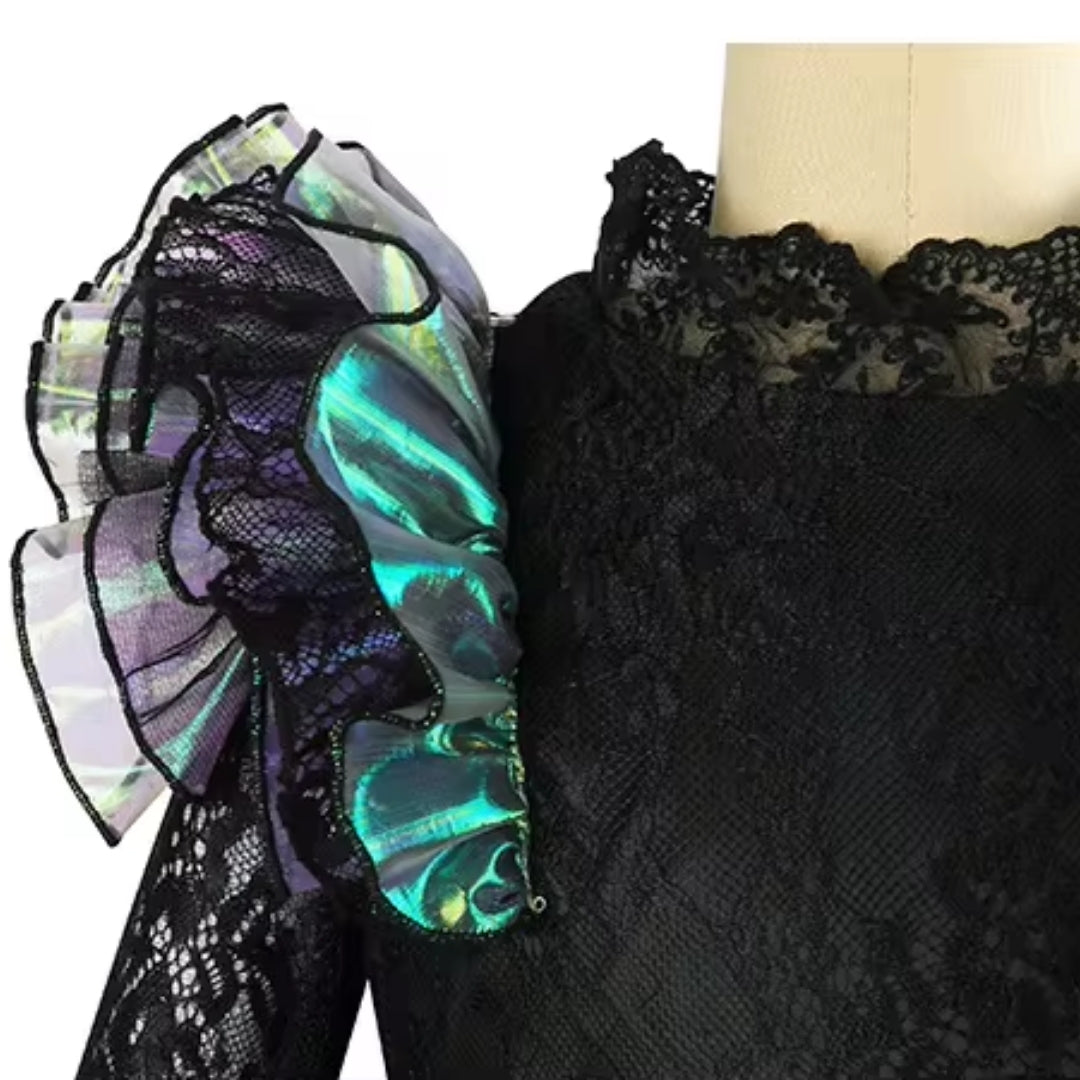 Heksenjurk met Hoed voor Kinderen Fantasie Verkleedkleding Feestoutfit Halloween Carnaval Cosplay Kostuum | Sulvida