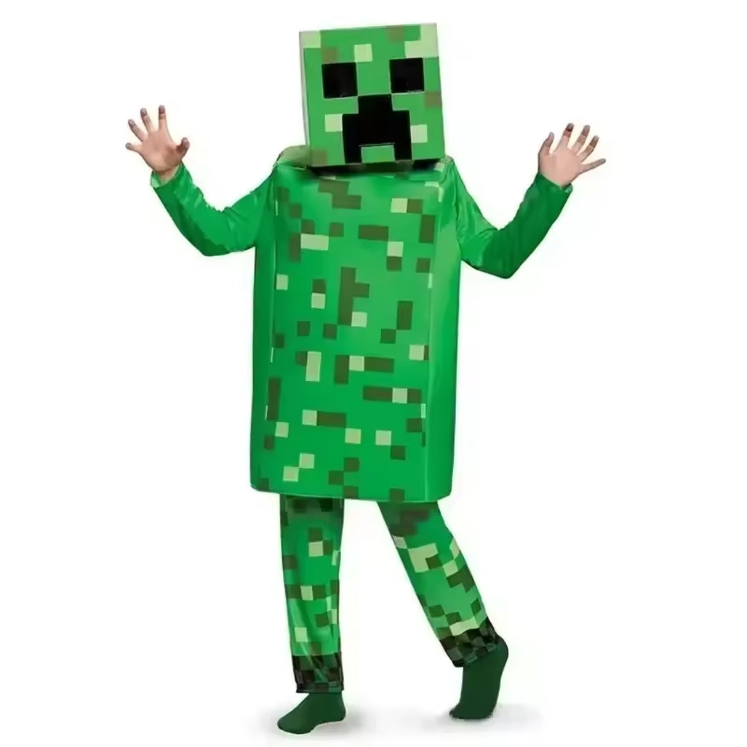 Pixelgame Verkleedkostuum voor Kinderen | Jongens & Meisjes | Compleet Outfit Set | Feesten & Halloween | Sulvida