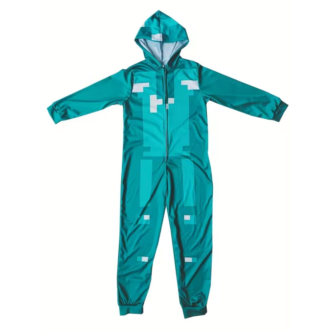 Pixeljumpsuit voor Kinderen Uniseks Gamethema Verkleedpak Carnaval Halloween Cosplayoutfit Feestkostuum | Sulvida