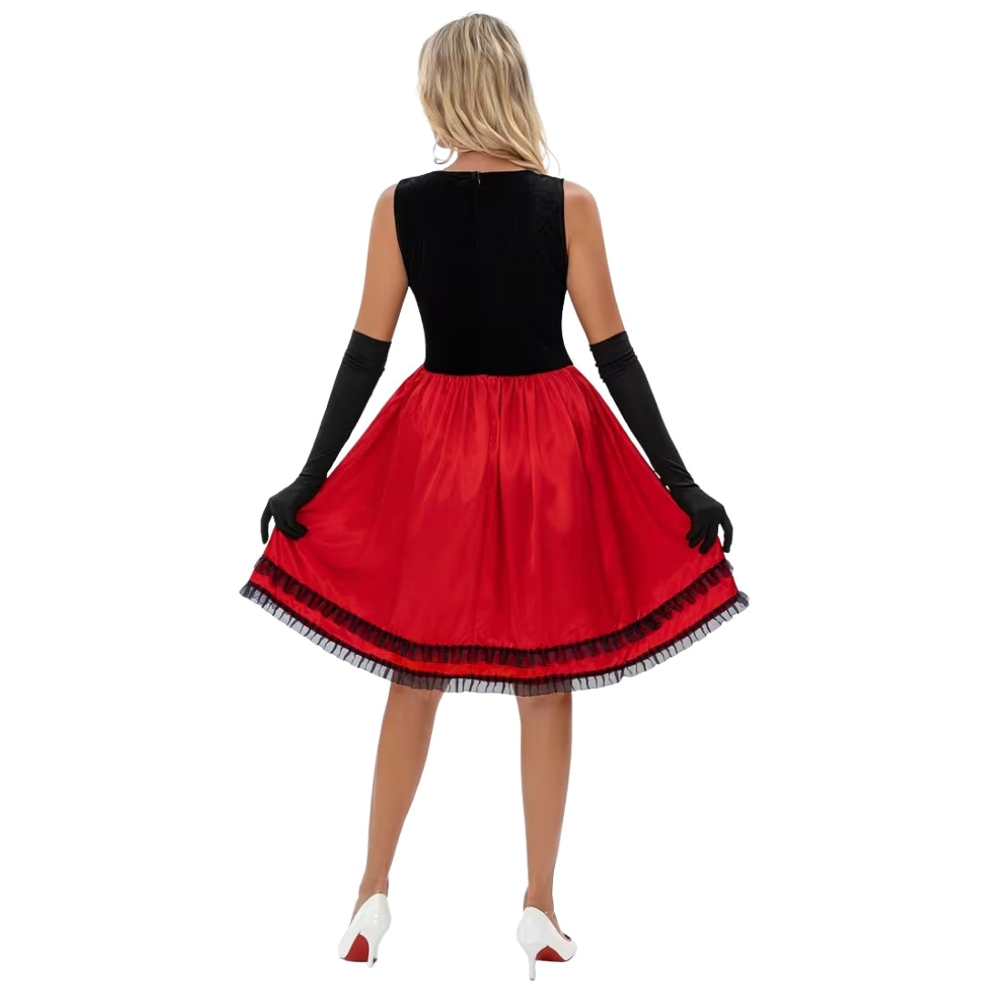 Sprookjeskostuum Driedelig Set met Cape en Handschoenen voor Dames Verkleedfeest Halloween Carnaval Prinsessen | Sulvida
