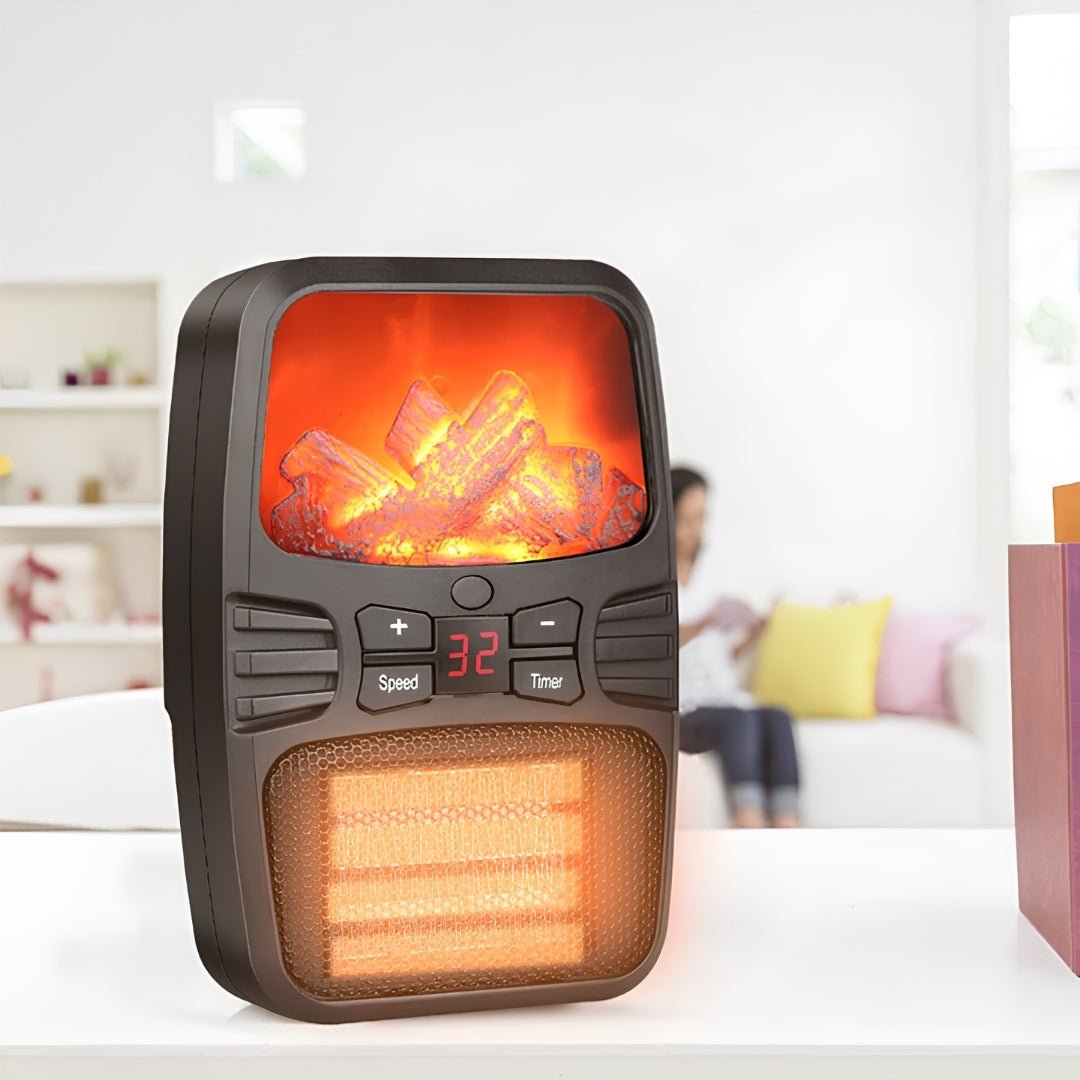 Elektrische Kamerverwarming 1000W Zwart PTC Keramisch Timer Afstandsbediening Energiezuinig voor Kantoor Woonkamer | Sulvida