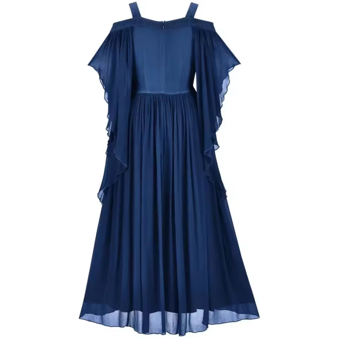 Middeleeuwse fantasyjurk voor dames off-shoulder lange rok elegante outfit kostuum voor themafeesten | Sulvida