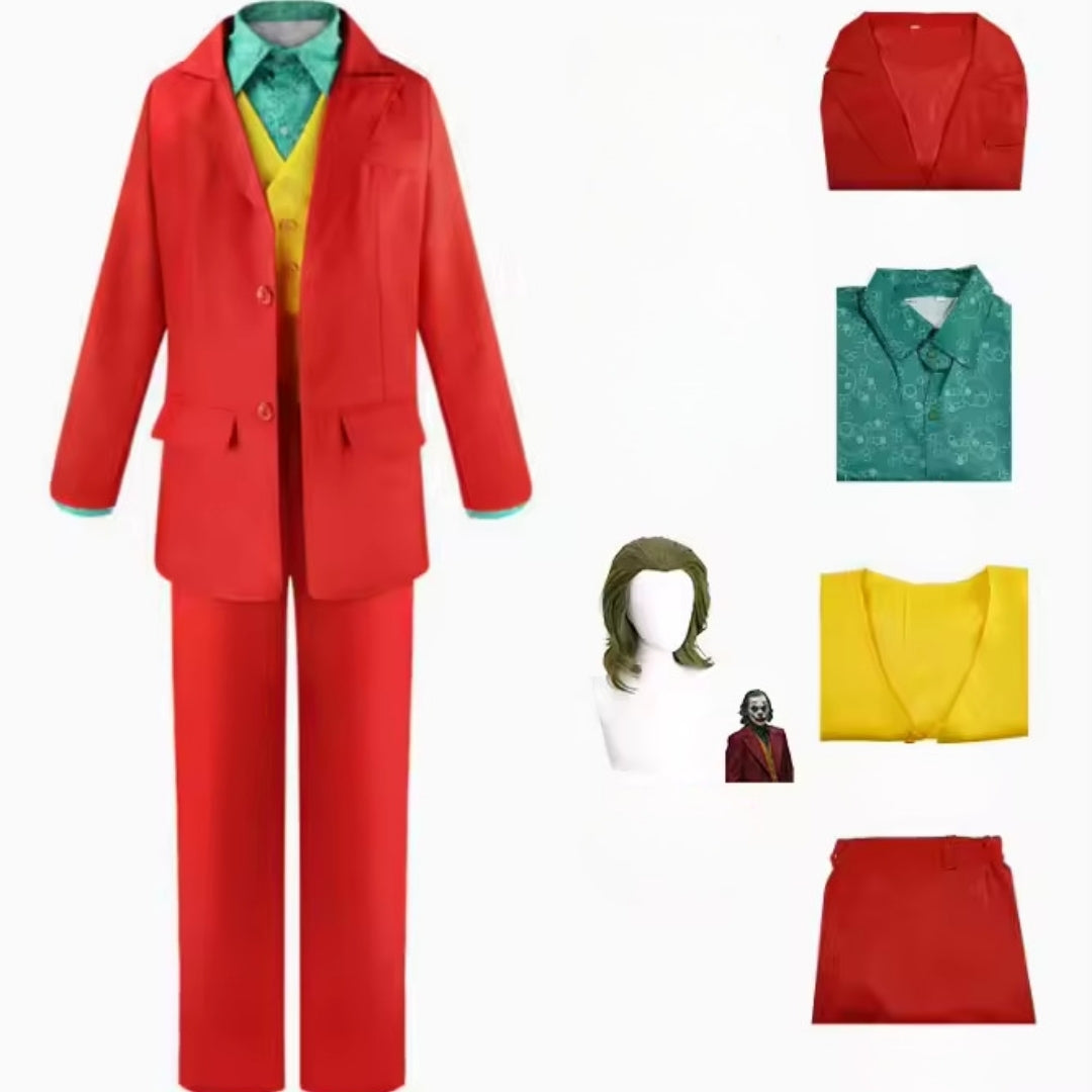Clownkostuum voor Volwassenen met Groene Pruik Halloween Cosplay Carnaval Themafeest Verkleedkleding Outfit | Sulvida