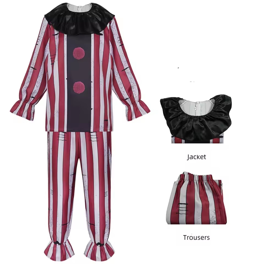 Horrorclown Verkleedpak Heren Polyester Demonenpak Carnaval Themafeest Halloween Griezel Kostuum Party | Sulvida
