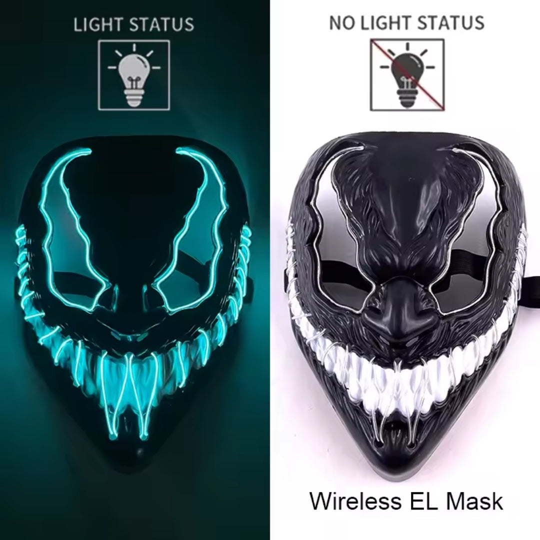 Lichtgevend Gezichtsmasker met LED-Verlichting voor Halloween Cosplay Feesten Carnaval Verkleedpartijen | Sulvida