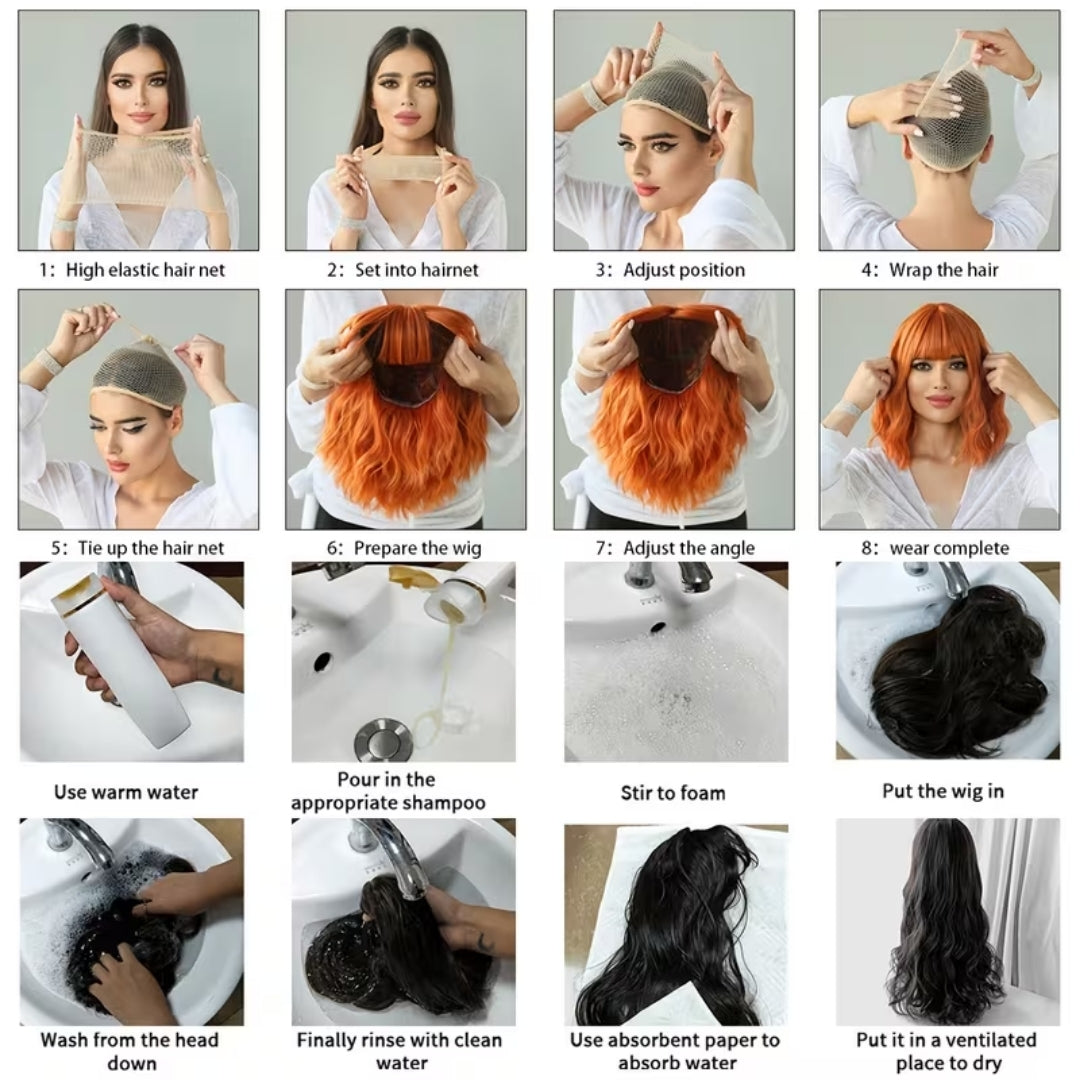 Synthetische Pruik Ombre Zwart Rood Lang Krullend Haar Dames Halloween Cosplay Feest Festival Carnaval | Sulvida