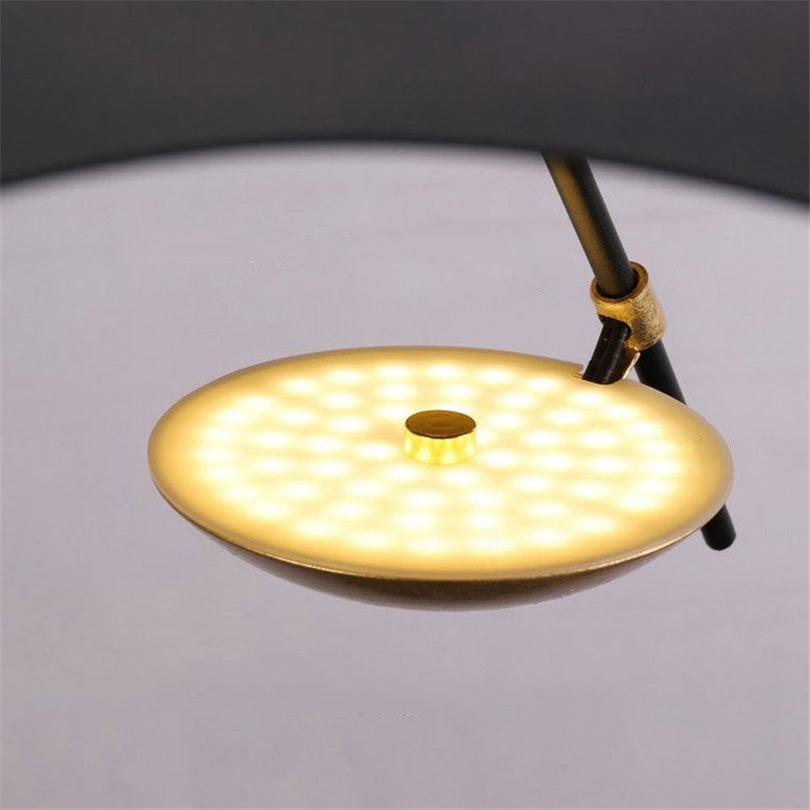 Hanglamp Metaal met Goudfolie 3 Kleuropties Warm Licht Verstelbaar Snoer Dimbaar Eetkamer Woonkamer Design | Sulvida