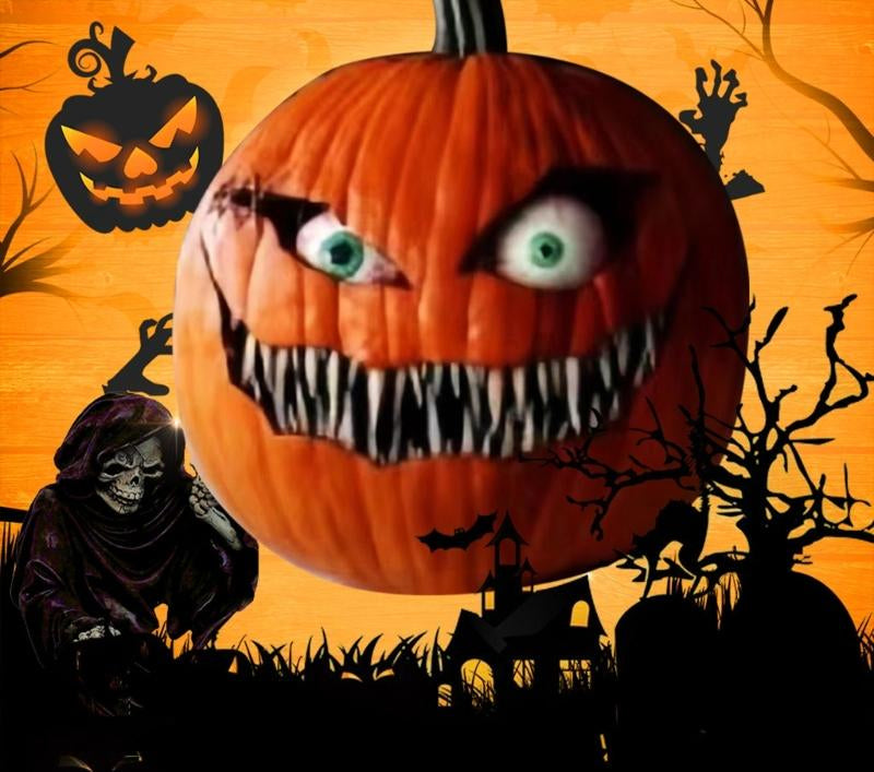 Pompoen Decoratie Halloween met Ogen Effect voor Feestdecoratie Griezelige Sfeerverlichting Binnenhuis | Sulvida