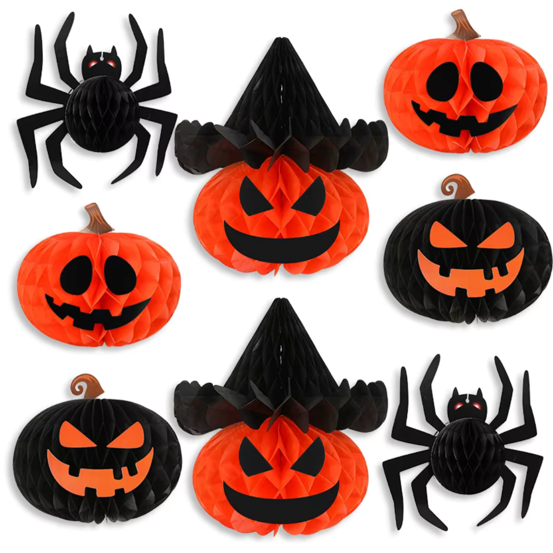 Opvouwbare Papieren Lantaarn Halloween Decoratie Vleermuis Pompoen Spin Ophangbaar Feest Party Versiering | Sulvida