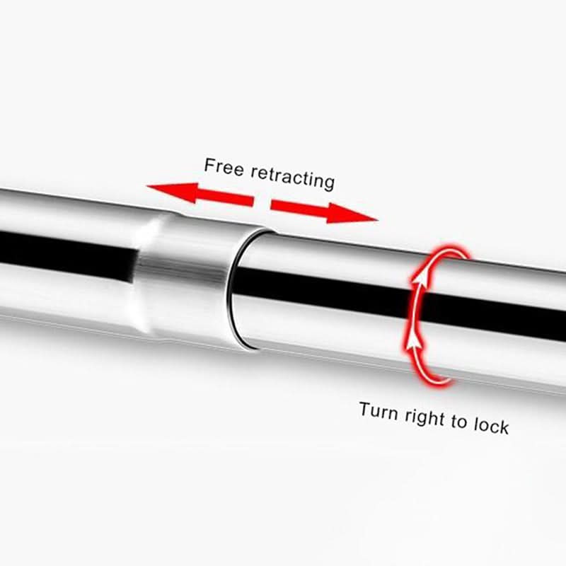 Hoekdouchestang L-Vormig Uitschuifbaar RVS Boorvrij Montage Zilver Douchehaak 70-110cm Badkameraccessoire | Sulvida
