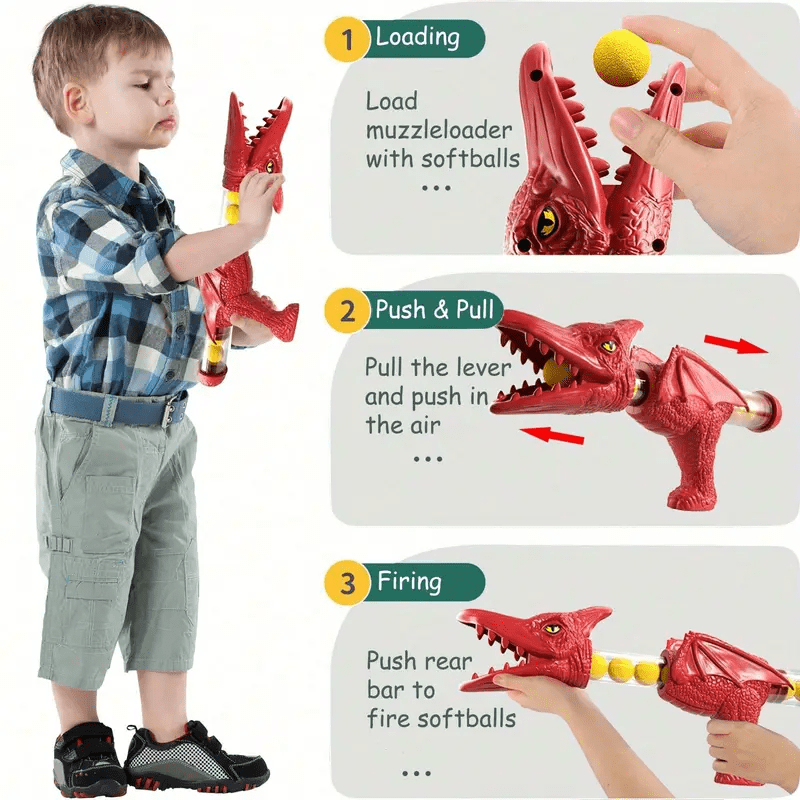 Dinosaurus Schietspel met Schuimballen en Doelwit voor Kinderen vanaf 4 Jaar Speelgoed Binnen & Buiten | Sulvida