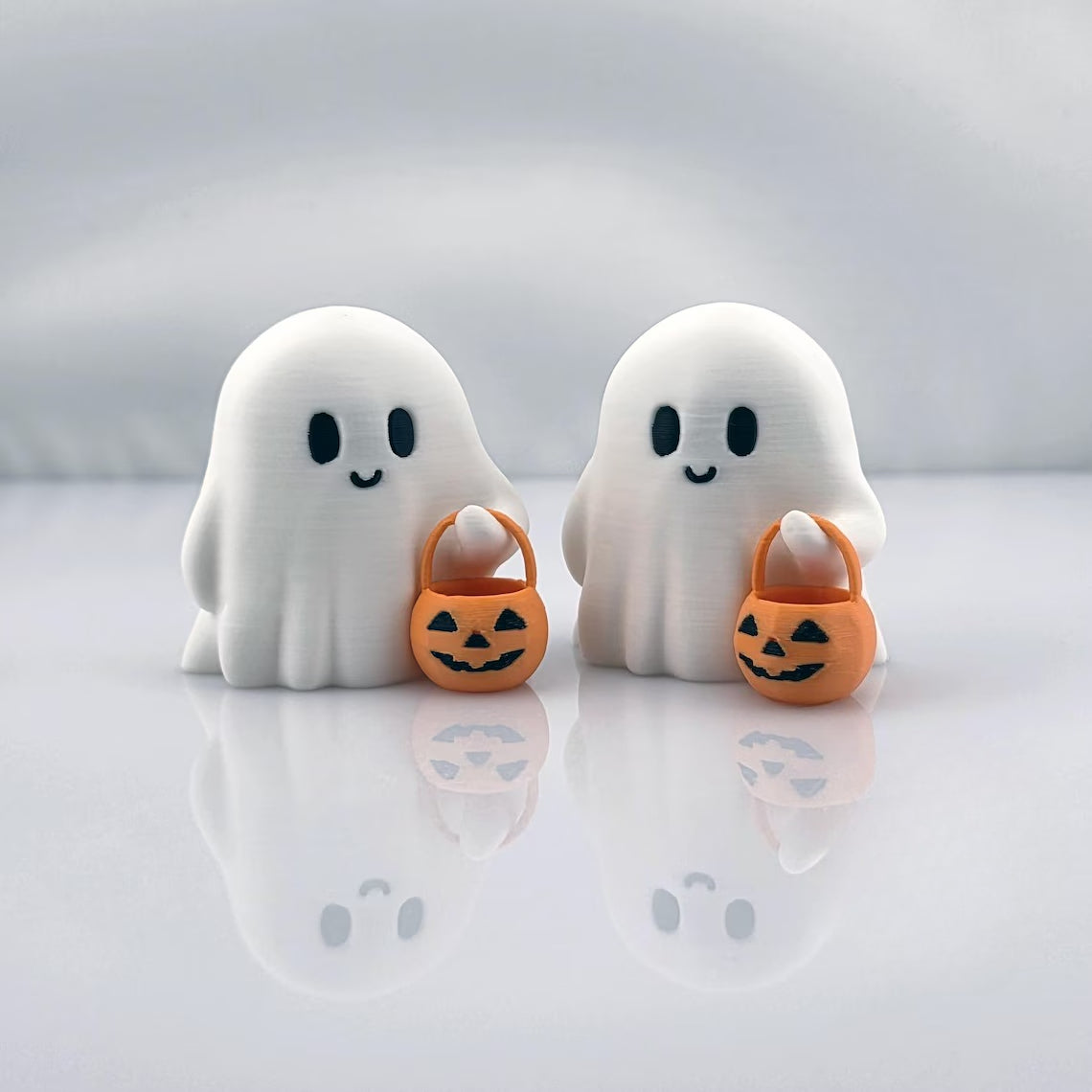 Spookjes Decoratieset Halloween - 3 Schattige Geesten met Pompoen - Herfsttafel Decoratie Herfst Sfeer | Sulvida