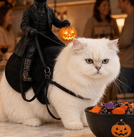 Hoofdloze Ridder Hondenpak met Pompoenlantaarn Halloween Huisdierkostuum Grappig Outfit Kat Hond Feestkleding | Sulvida