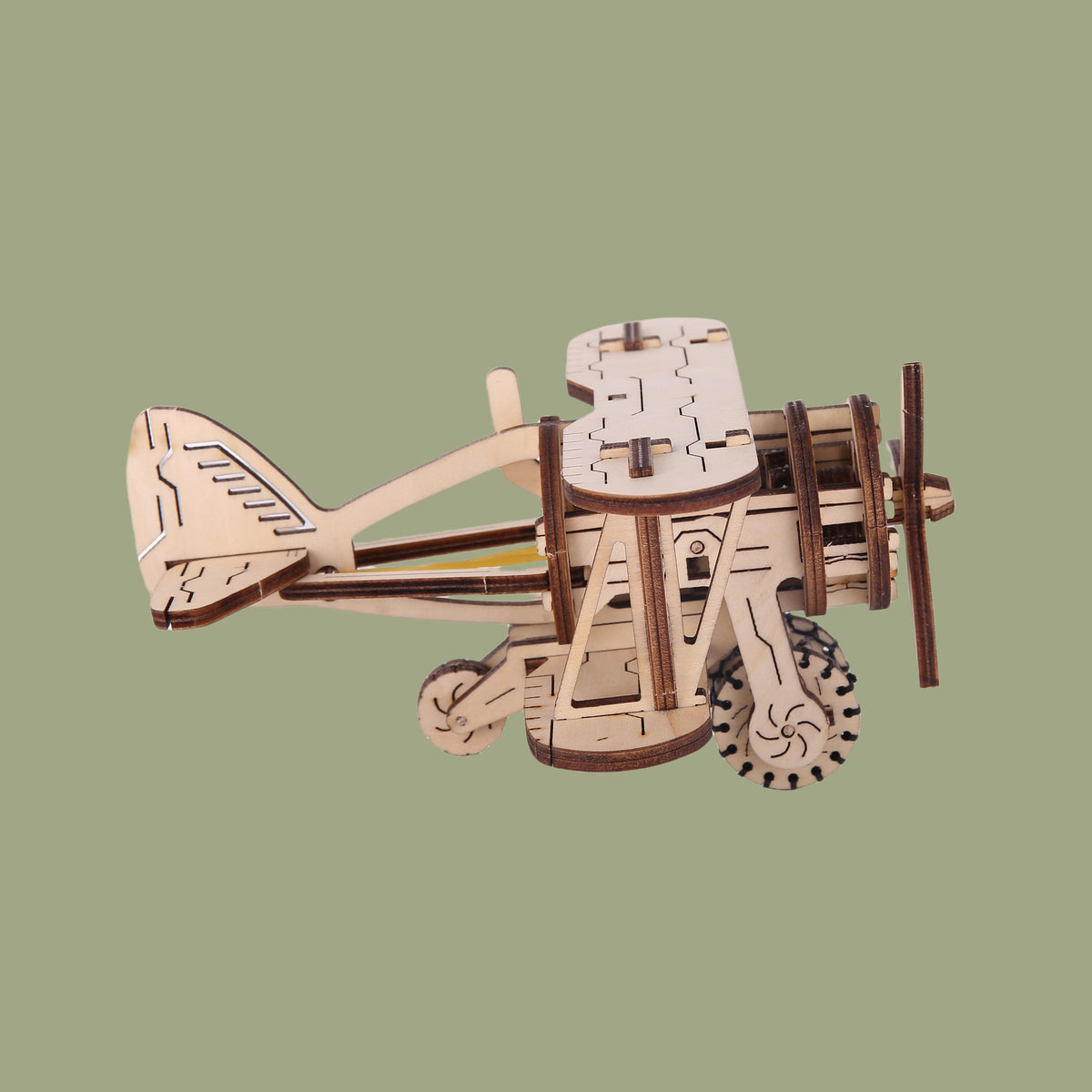 3D Houten Vliegtuig Bouwpakket Mechanisch Model Puzzel Cadeau Decoratie Volwassenen DIY Zelfbouw Creatief | Sulvida