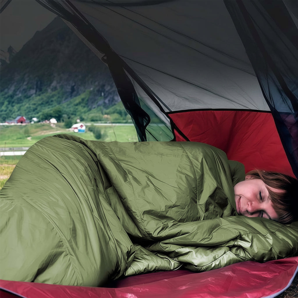 Thermische Envelopslaapzak voor Camping & Trekking tot -10°C met Zachte Voering en Compacte Draagtas | Sulvida