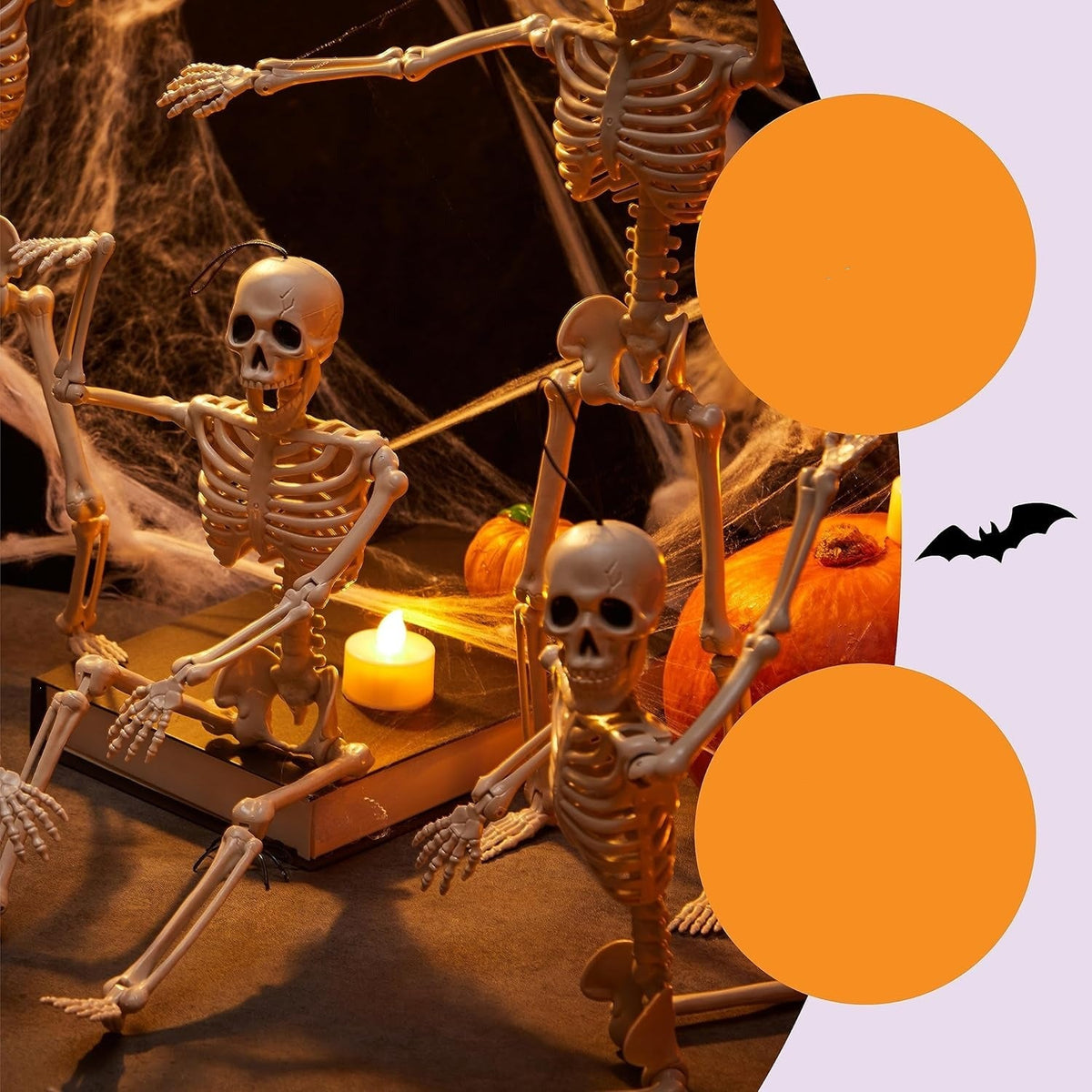 Verstelbaar Skelet Ophangdecoratie Halloween met Bewegende Gewrichten Griezelige Feestdecoratie Binnen Buiten | Sulvida