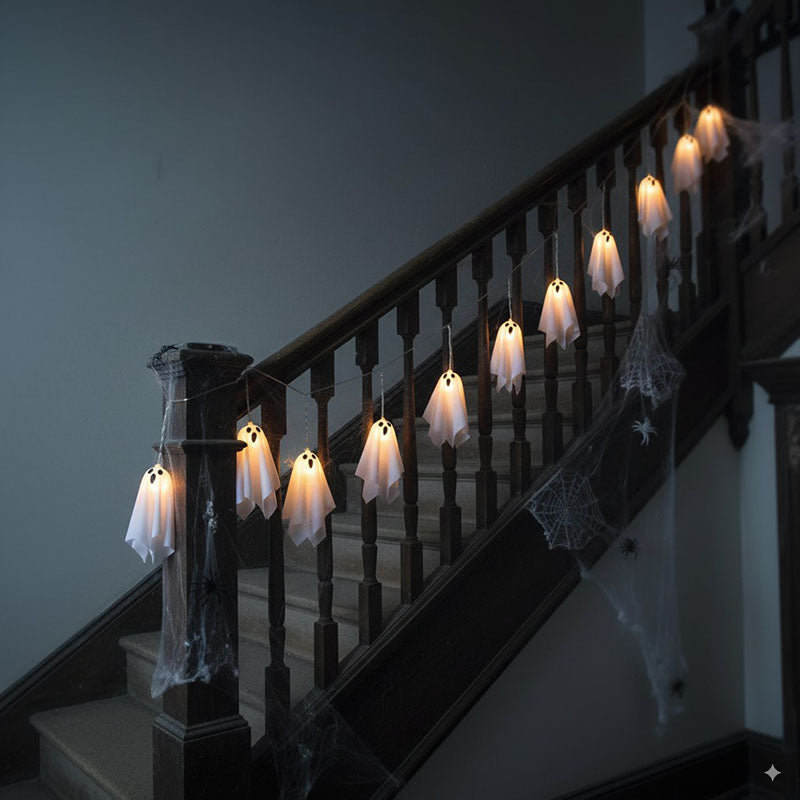 Lichtgevende Spook Hangdecoratie met Gloeiend Effect voor Tuin Boom Venster en Halloween Feest Decoratie | Sulvida