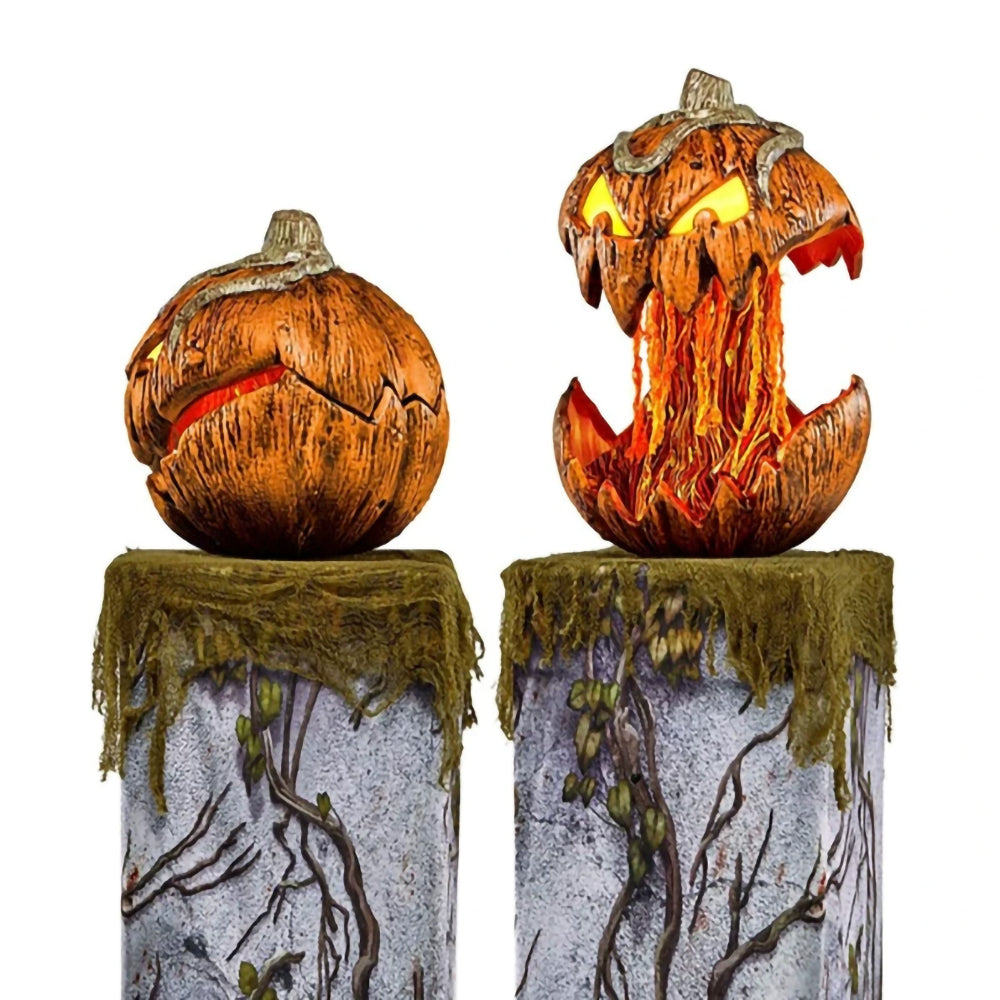 Geluid-Geactiveerde Pompoen met Verlichte Ogen voor Halloween Feest Decoratie en Griezelige Sfeer Creatie | Sulvida