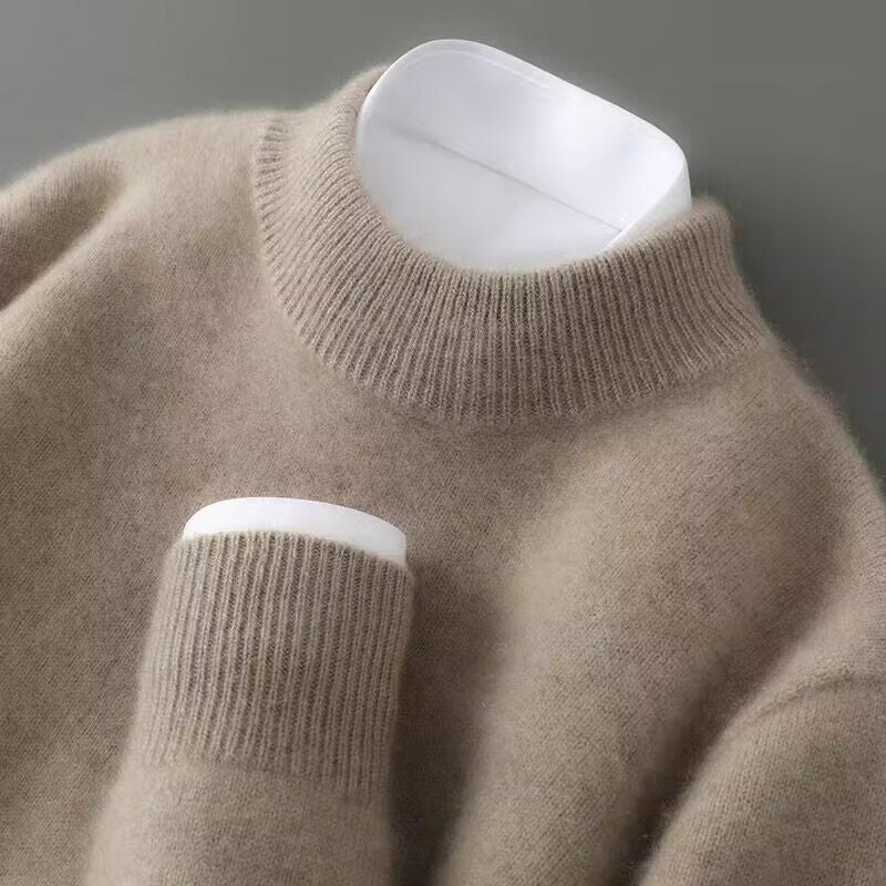 Kasjmieren Trui met Staande Kraag – Zachte Luxe Gebreide Pullover voor Herfst Winter Warm Elegant Tijdloos | Sulvida