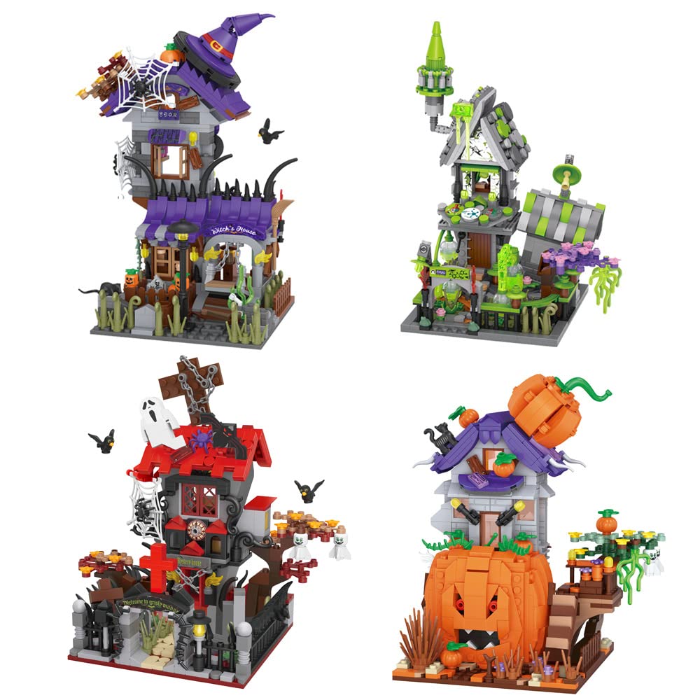Bouwblokkenset Hut Halloween 687-762 Stuks Speelgoed Decoratie Kinderen Gezinsactiviteit Feestdecoratie | Sulvida