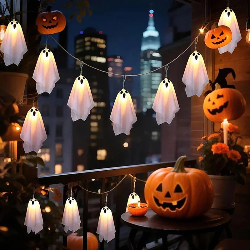 Lichtgevende Spook Hangdecoratie met Gloeiend Effect voor Tuin Boom Venster en Halloween Feest Decoratie | Sulvida