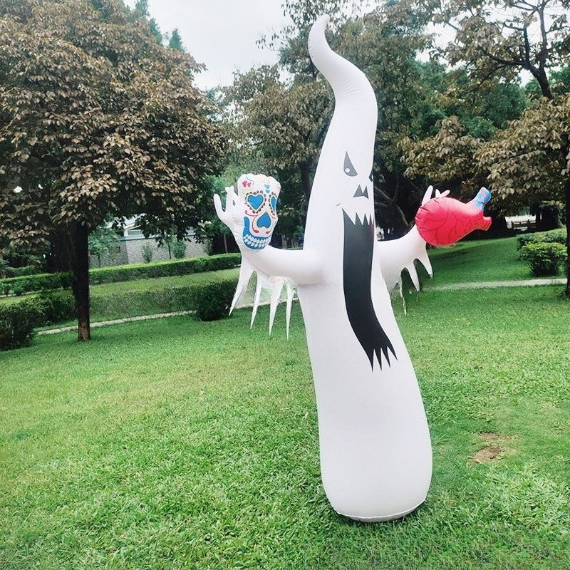 Opblaasbare Spookfiguur met LED Verlichting en Afstandsbediening voor Halloween Tuin en Buiten Decoratie | Sulvida