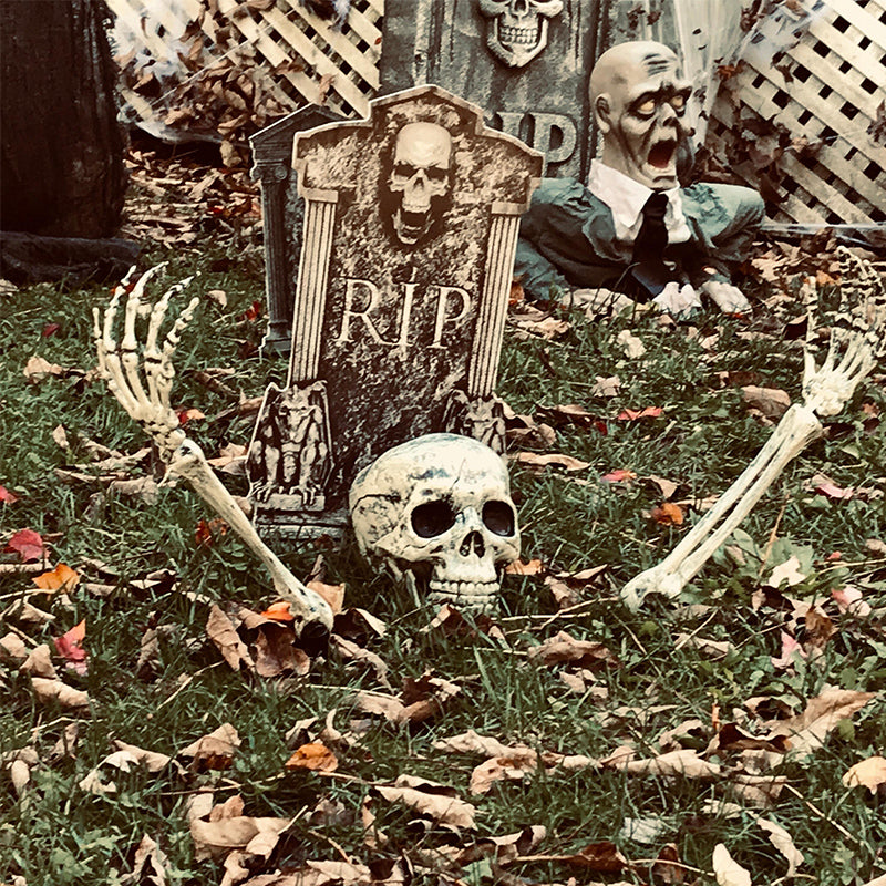 Decoratieve Skelethand Plastic Tuindecoratie Wit 46cm Griezelig Halloween Decoratie Tuin Terras Buiten | Sulvida