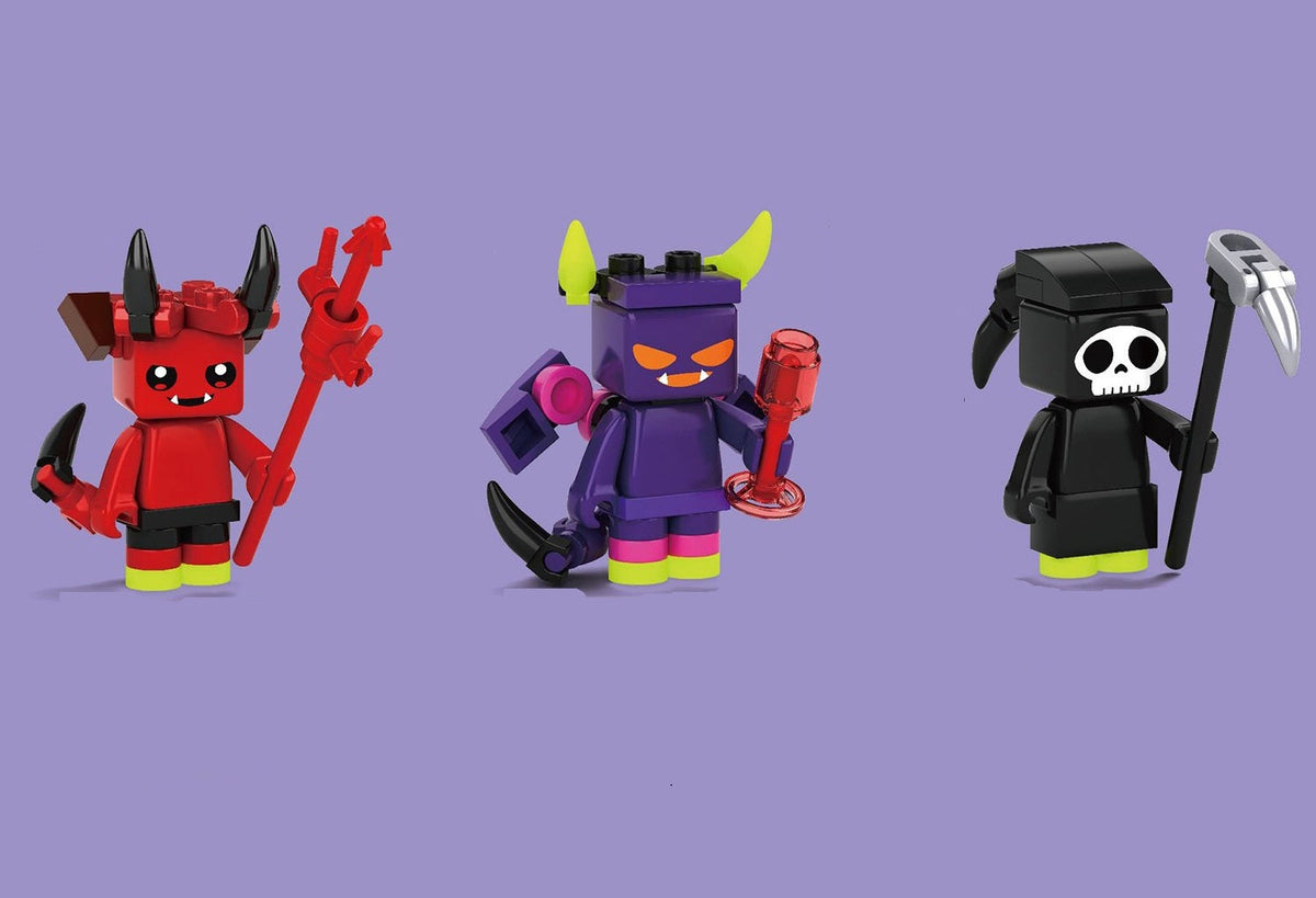 Lichtgevende Bouwblokken Halloween Figuren Puzzel Speelgoed Pompoen Schedel Educatief Creatief voor Kinderen | Sulvida