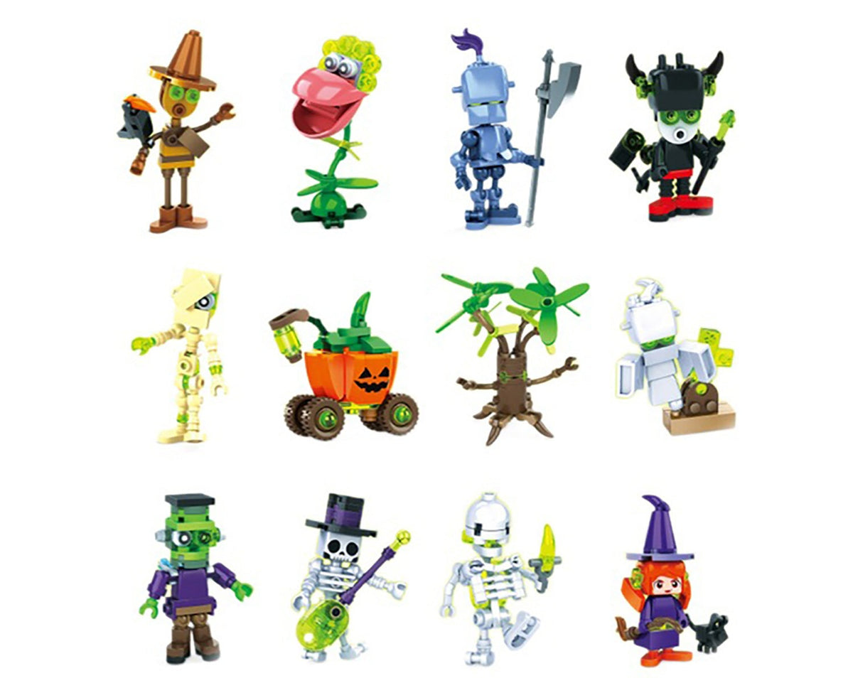 Lichtgevende Bouwblokken Halloween Figuren Puzzel Speelgoed Pompoen Schedel Educatief Creatief voor Kinderen | Sulvida